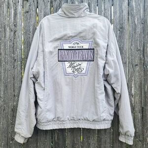 Vintage Randy Travis Tour Jacket 1990 No Holdin' Back World Tour Embroidered Nam